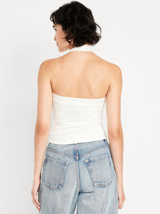 Blusa Halter Cuello Cuadrado