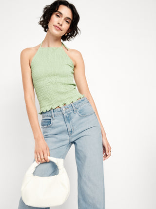 Blusa Cuello Recto con Espalda Abierta