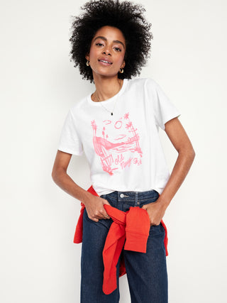 Camiseta gráfica del logotipo de todos los lados.