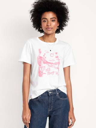 Camiseta gráfica del logotipo de todos los lados.