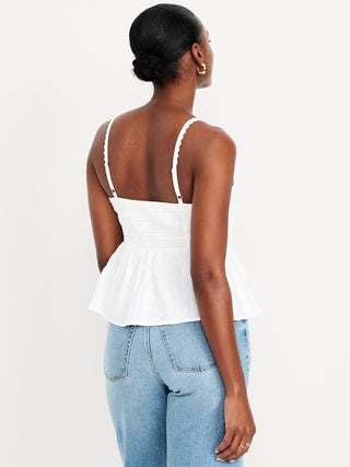 Blusa Peplum con Lazo Delantero