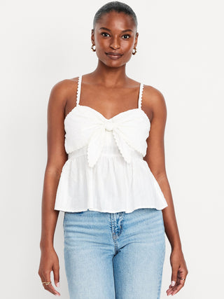 Blusa Peplum con Lazo Delantero