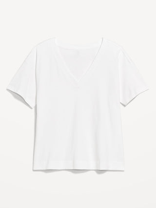 Camiseta clásica con cuello en V.