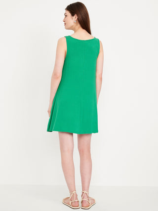 Vestido sin Mangas Cuello Alto