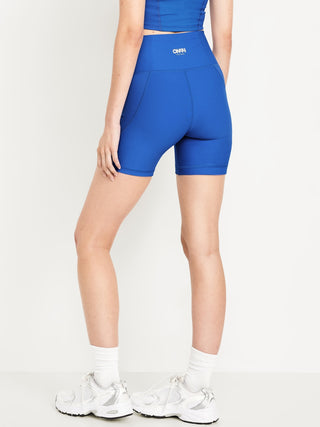 Short Deportivo Talle Alto Detalle en Contraste.