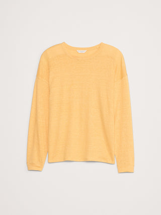 Camiseta Oversize Manga Larga de Lino