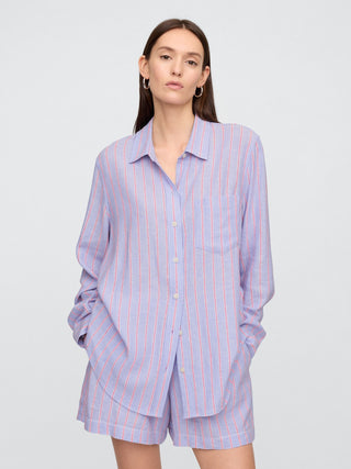 Camisa Easy De Mezcla De Lino.