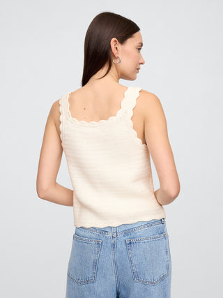 Camiseta sin Mangas de Crochet