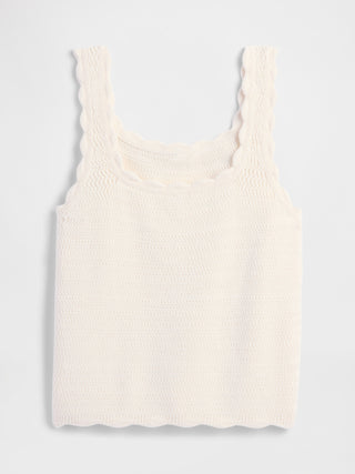 Camiseta sin Mangas de Crochet