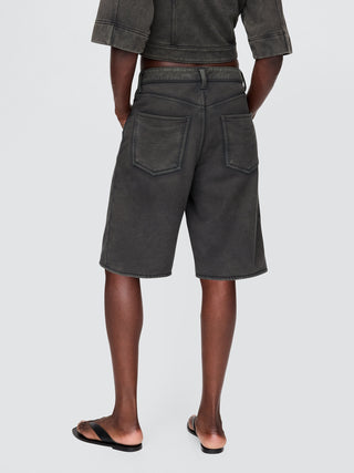 Bermuda Denim Talle Medio con Bolsillos