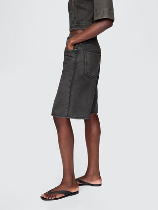 Bermuda Denim Talle Medio con Bolsillos