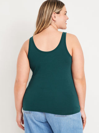 Camiseta con Tirantes Anchos de Algodón.