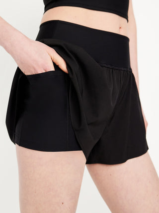 Short Deportivo Talle Alto con Cintura Elástica