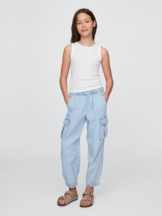 Jeans Denim con Cintura Elástica, Niña
