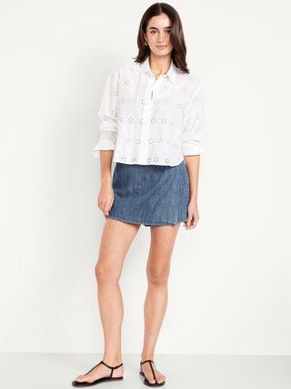 Enagua Denim con Cintura Elástica