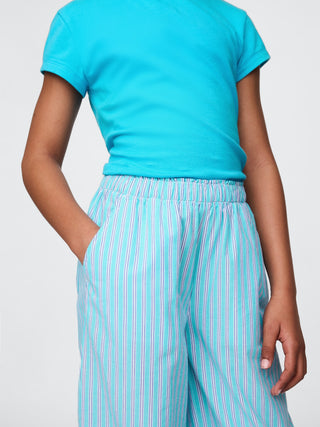 Pantalón con Cintura Elástica Estampado Rayas