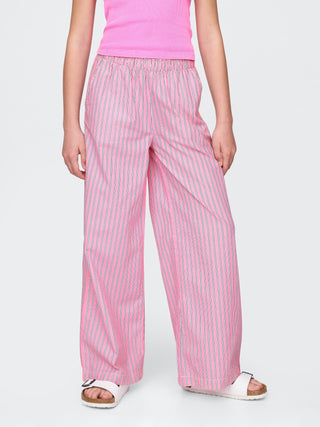 Pantalón con Cintura Elástica Estampado Rayas
