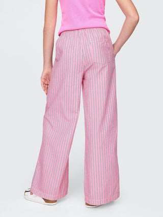Pantalón con Cintura Elástica Estampado Rayas
