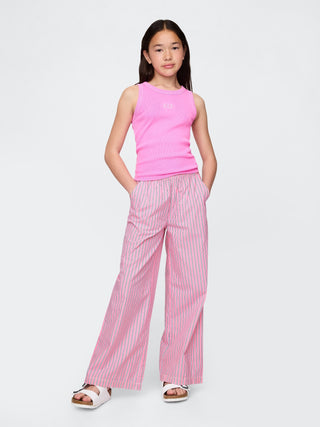 Pantalón con Cintura Elástica Estampado Rayas