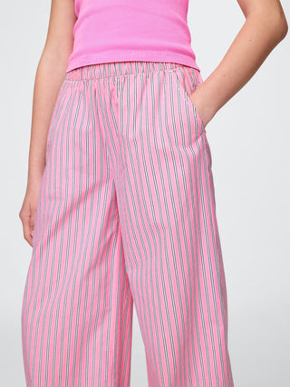 Pantalón con Cintura Elástica Estampado Rayas