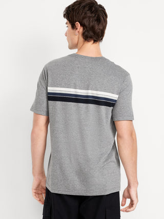 Camiseta Manga Corta con Detalle de Rayas