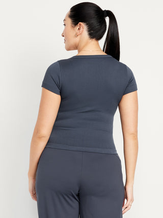 Camiseta Deportiva Manga Corta de Canalé