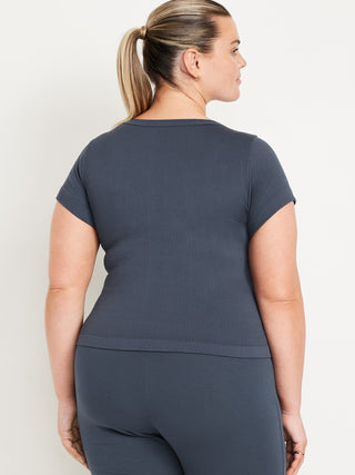 Camiseta Deportiva Manga Corta de Canalé