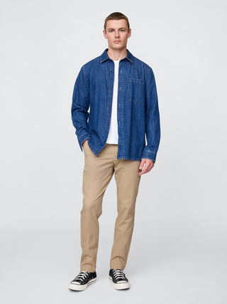 Pantalón Slim Fit con Bolsillos de Algodón