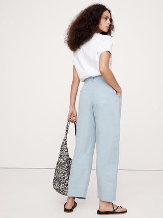 Pantalón Barrel Talle Alto con Bolsillos