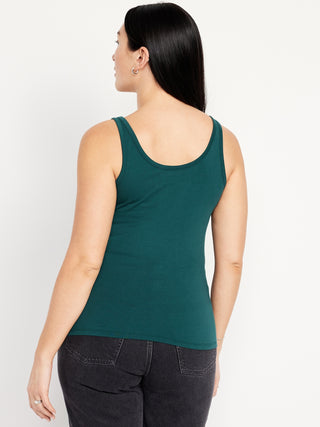 Camiseta con Tirantes Anchos de Algodón.