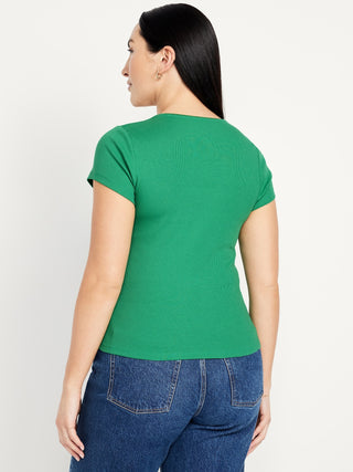 Camiseta Manga Corta Cuello Cuadrado