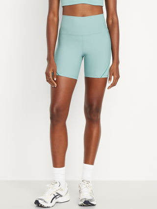 Short Deportivo Talle Alto Detalle en Contraste