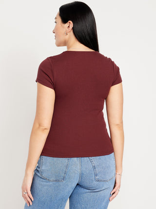 Camiseta Manga Corta Cuello Cuadrado