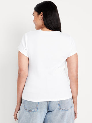 Camiseta Manga Corta Cuello Cuadrado.