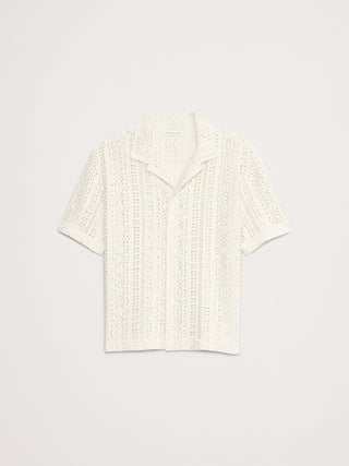 Camisa Manga Corta de Crochet