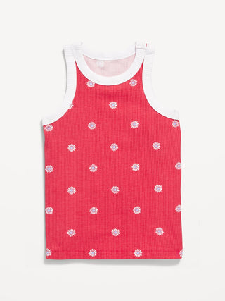 Camiseta sin Mangas con Estampado Floral, Niña