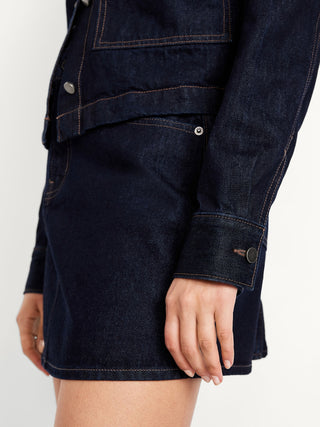Chaqueta Denim con Bolsillos Delanteros.