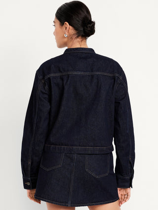 Chaqueta Denim con Bolsillos Delanteros.