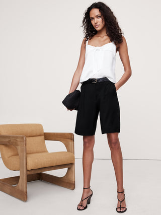 Blusa de Tirantes Escote Corazón con Lazo