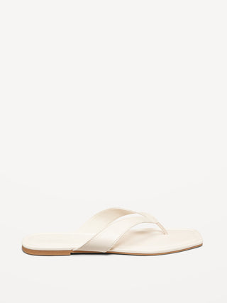 Sandalias Planas de Piel Sintética, Mujer