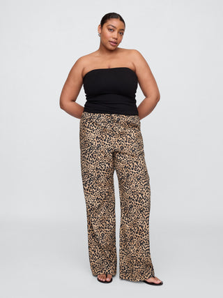 Pantalón con Cintura Elástica de Lino