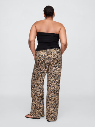 Pantalón con Cintura Elástica de Lino