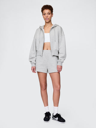 Sudadera con Capucha y Cremallera de Algodón