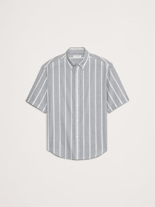 Camisa Manga Corta con Estampado de Rayas