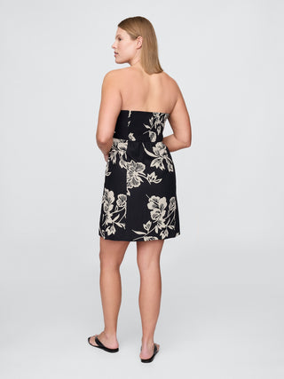 Vestido de Tirantes Cuello Cuadrado de Lino