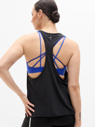 Camiseta Deportiva sin Mangas con Espalda Cruzada