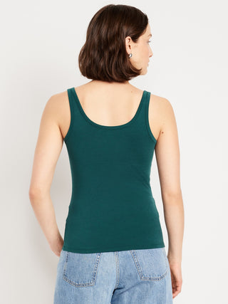 Camiseta con Tirantes Anchos de Algodón.