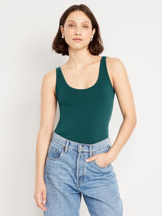 Camiseta con Tirantes Anchos de Algodón.
