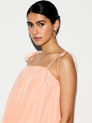 Vestido Corto de Tirantes con Bolsillos