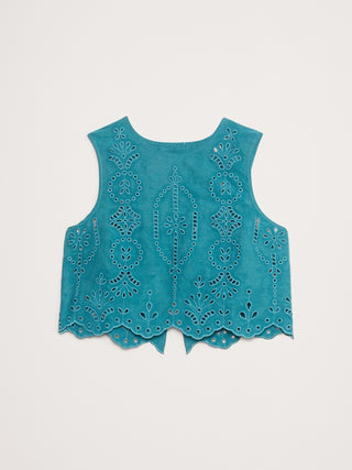 Blusa sin Mangas con Crochet